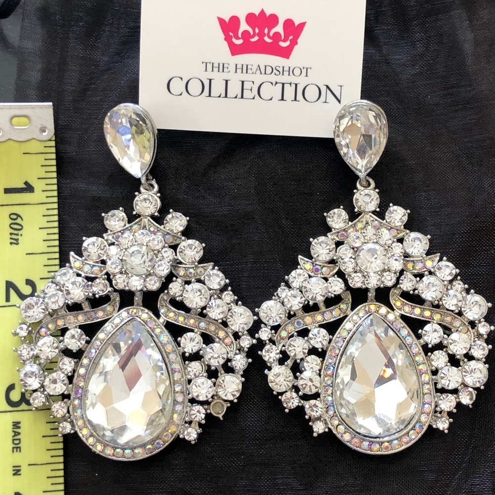 The Headshot Collection Crystal Earrings 3 1/2”